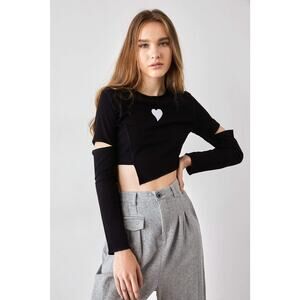 🖤 J.ing Suki Black Asymmetrical Cut-Out Tee – Edgy Chic Essential 🖤